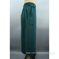 Women's Casual Pocket Slit Elastic A-line skirt